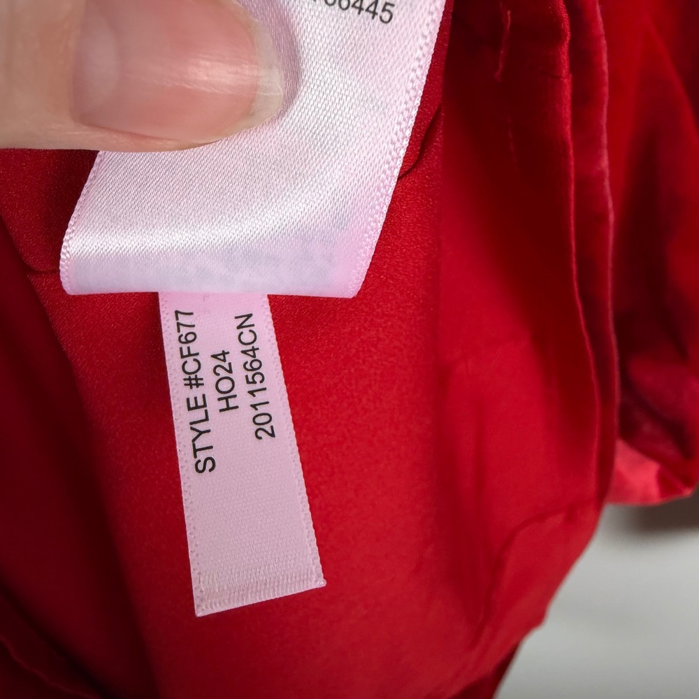 J Crew Long Sleeve Shift Dress Sz 18 Red Stretch Velvet Holiday Cocktail Preppy - Picture 12 of 15